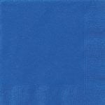 20pk Royal Blue Solid Colour Beverage Luncheon Napkins Serviettes 31461 31462