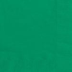 20pk Emerald Green Solid Colour Beverage Luncheon Napkins Serviettes 31851 31852