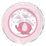 Foil Balloon 45CM Umbrellaphant Baby Shower Girls Pink 41667