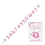 Umbrellaphant Baby Shower Girls Pink Paper Jointed Banner 1.6m (5.24′) 41669