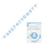 Umbrellaphant Baby Shower Boys Blue Paper Jointed Banner 1.6m (5.24′) 41709