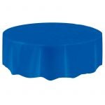 Round Table Cover Royal Blue Solid Colour Tablecloth 213CM (84in.) 50336