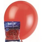 25pk Bright Red Solid Colour Latex Round Balloons 30cm Party Decorations MFBD-2548