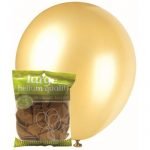 25pk Metallic Gold Solid Colour Latex Round Balloons 30cm Party Decorations MFBM-2568