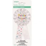 Future Grandma Award Ribbon Badge Baby Shower White 13920