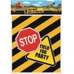 8pk Construction Trucks Favor Loot Lolly Party Bags 52153