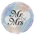 Mr & Mrs Prismatic Foil Balloon 45cm Wedding Engagement 55523