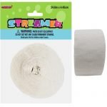 White Crepe Streamer Paper Party Decorations 6300