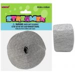 Silver Crepe Streamer Paper Party Decorations 6376