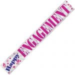 Happy Engagement Foil Banner 3.6m Pink 90019