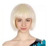 Blond Blonde Womens Short Synthetic BOB Wig 22416