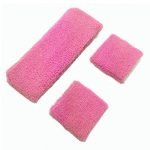 Fluro Hot Pink 80’S Cotton Wristbands Headband Sweatbands Set 14900-12