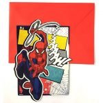 Spider-Man Party Invitations 8pk With Envelopes Spiderman E5895
