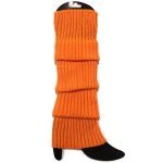 Orange Leg Warmers Chunky Knit 1980’S Party Accessories 15180-13