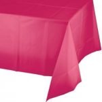 Magenta Rectangle Plastic Table Cover Tablecloth 77015