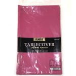 Magenta Round Plastic Table Cover Tablecloth 213cm 77018
