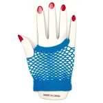 Light Blue Short Fishnet Finger-less Gloves 1980’S Party Accessories