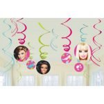 Hanging Swirl Decorations 12pk Barbie All Doll’d Up 674499
