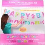 Jumbo Letter Banner Wild One Girls 1st Birthday Jungle 120117