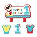 Candles 4PCS Disney Mickey Mouse 1st Birthday 171833