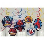 Hanging Swirl Decorations Pack 12pk Spider-Man 670666