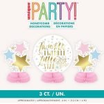 4 Mini Honeycomb Decorations Twinkle Little Star Baby Shower 1st Birthday 72421
