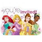 Party Invitations 8pk Disney Princess 491621