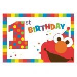 Party Invitations 8pk Sesame Street 1st Birthday 491835