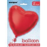 Foil Balloon 45CM Ruby Red Heart Shape 52953