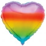 Foil Balloon 45CM Rainbow Heart Shape 57601