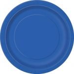 Paper Plates 23CM 8pk Royal Blue Solid Colour 31465