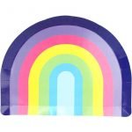 Paper Plates 26CM 8pk Rainbow Shape E6618