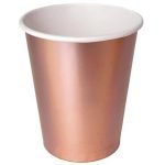 Paper Cups 8pk Rose Gold Solid Colour Tableware E7753