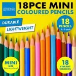 Mini Coloured Pencils 18pk Assorted Colours 174072
