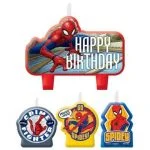 Candles 4PCS Spider-Man Webbed Wonder Birthday Candle Set 171860