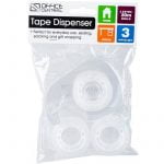 Small Clear Sticky Tapes 3PCE With 1 Dispenser 212286