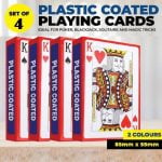 Playing Cards 4pk Standard Deck Solitaire Magic Casino Poker Packs 222384