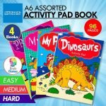 Activity Books 4pk Dinosaur Princess Fairy Pirates 224944