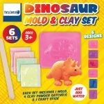 Mould And Clay Sets 6pk Dino Dinosaurs Party Favour 234226