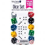 Dice Set 10PCE Black And White Dices Casino Party Game 242399