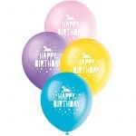 Latex Balloons 30CM 8pk Unicorn Assorted Colours 72485