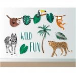 Wall Decorations 12PCS Animal Jungle Zoo Safari Wild E7396