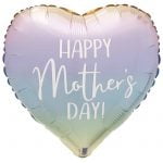 Foil Balloon 43CM Happy Mother’s Day Gradient Rainbow Heart Shape 24152