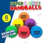 Bounce Hand Balls 6CM 6pk Party Favour 212613