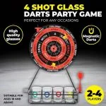 Party Game 4 Shot Glasses Drinking Game Magnetic Darts 252107
