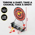 Party Game 4 Shot Glasses Drinking Game Magnetic Darts 252107