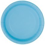 Paper Plates 18CM 8pk Powder Blue Solid Colour Tableware 30896