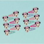 Hair Clips Favours 12pk Disney Minnie Mouse 398995