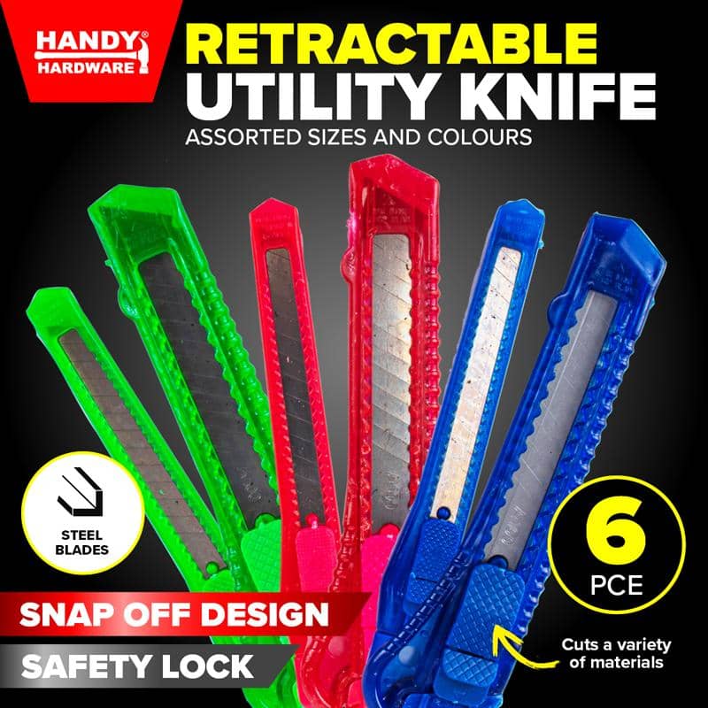 Utility Knives Set 6pk Craft Box Cutters 11933