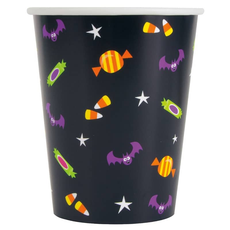 Paper Cups 8pk Halloween Bat Candy 78006